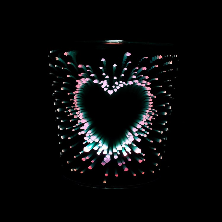 100ml Ultrasonic Essential Oil Diffuser with 3D Effect and 16 LED Night Light Color Changing Lamp - Heart / EU Plug-4