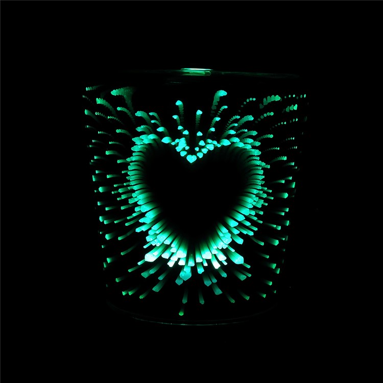 100ml Ultrasonic Essential Oil Diffuser with 3D Effect and 16 LED Night Light Color Changing Lamp - Heart / EU Plug-6