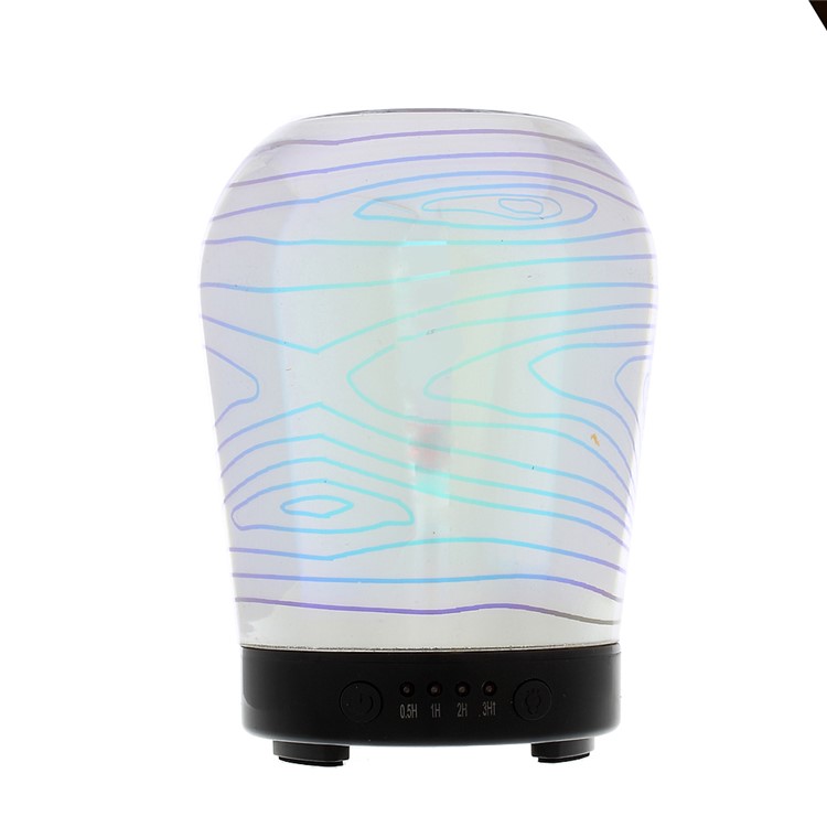 100ML Vortex Shape Ultrasonic Essential Oil Diffuser with 3D Effect 16 LED Color Changing Night Light - EU Plug-2