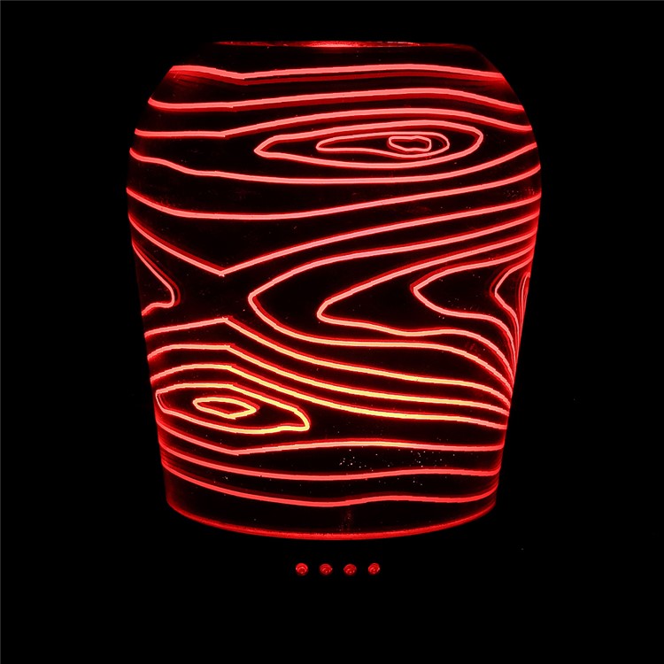 100ML Vortex Shape Ultrasonic Essential Oil Diffuser with 3D Effect 16 LED Color Changing Night Light - EU Plug-3