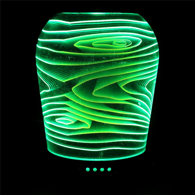 100ML Vortex Shape Ultrasonic Essential Oil Diffuser with 3D Effect 16 LED Color Changing Night Light - EU Plug-5
