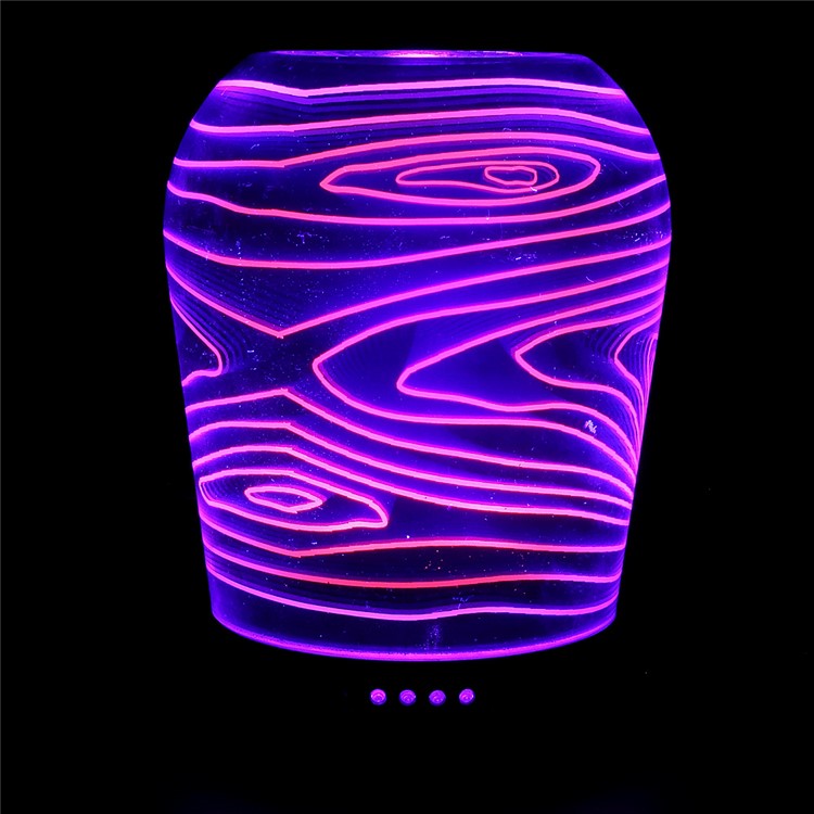 100ML Vortex Shape Ultrasonic Essential Oil Diffuser with 3D Effect 16 LED Color Changing Night Light - EU Plug-6