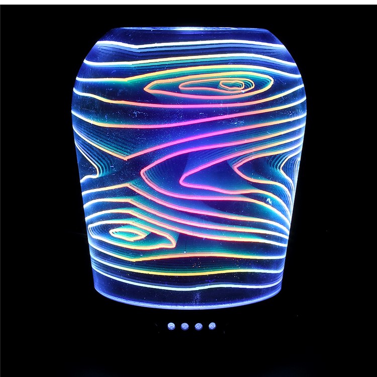 100ML Vortex Shape Ultrasonic Essential Oil Diffuser with 3D Effect 16 LED Color Changing Night Light - EU Plug-9