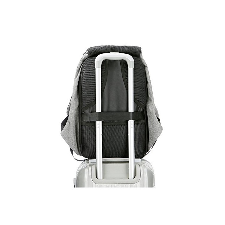 Mochila Portátil Antirrobo Para Computadora Portátil Con Puerto De Carga USB Para Computadora Portátil De 15 Pulgadas - Púrpura-4