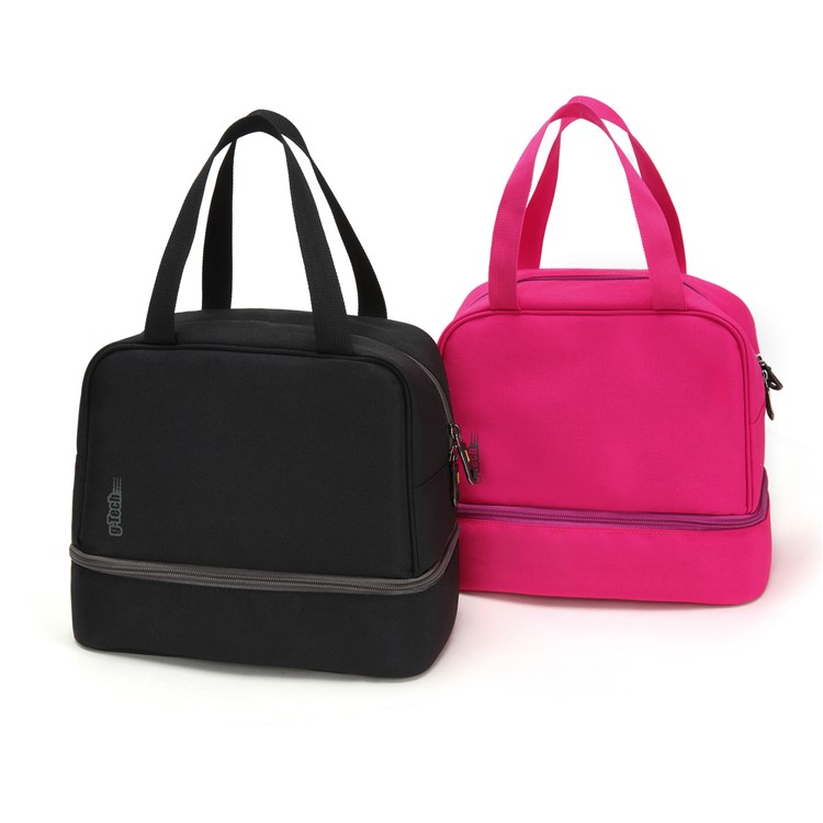 Multi-functional Portable Zipper Lunch Case Bag Cooler Bag for Picnic Travel etc. - Rose-5