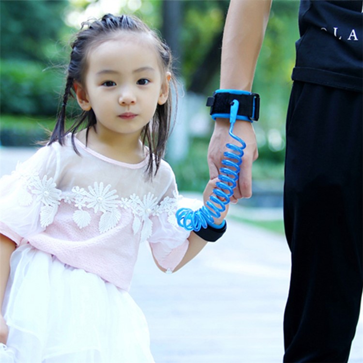 Adjustable Kids Safety Harness Children Velcro Wrist Leash Anti-lost Wrist Link 1.5 Meters - Blue-1