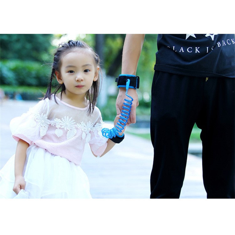 Adjustable Kids Safety Harness Children Velcro Wrist Leash Anti-lost Wrist Link 1.5 Meters - Blue-3