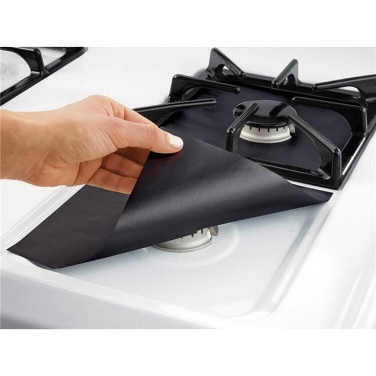 4PCS/Set Reusable Non-Stick Stove Burner Covers Gas Stove Protectors, Size: 27x27cm-2
