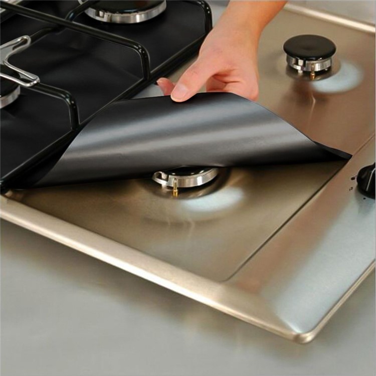 4PCS/Set Reusable Non-Stick Stove Burner Covers Gas Stove Protectors, Size: 27x27cm-3