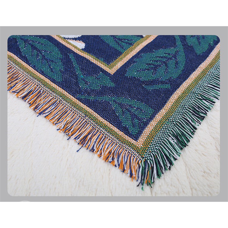 Cotton Three Layers Two-sided Sofa Cover Blanket with Tassels, Size: 180 x 230cm - Daisy-6