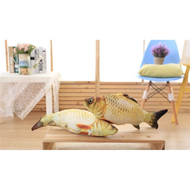 3D Creative Soft Simulation Crucian Fish Stuffed Toy Cute Animal Gift, Size: 60cm-3