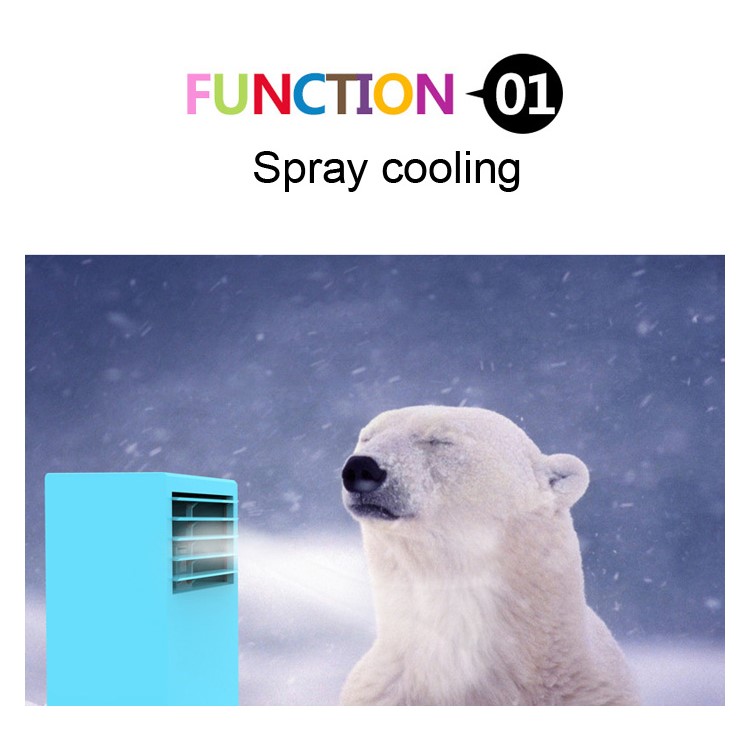 2-in-1 US Plug Humidifier and Air Conditioner Fan for Home Office Use - Blue-13