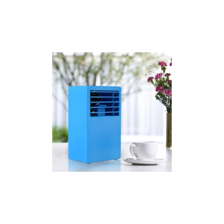 2-in-1 US Plug Humidifier and Air Conditioner Fan for Home Office Use - Blue-2