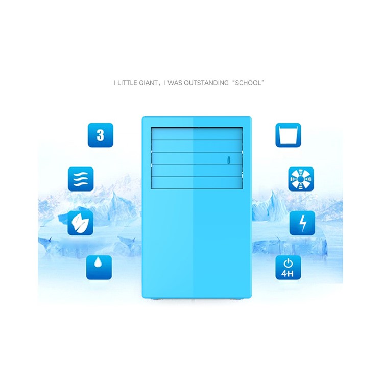 2-in-1 US Plug Humidifier and Air Conditioner Fan for Home Office Use - Blue-5