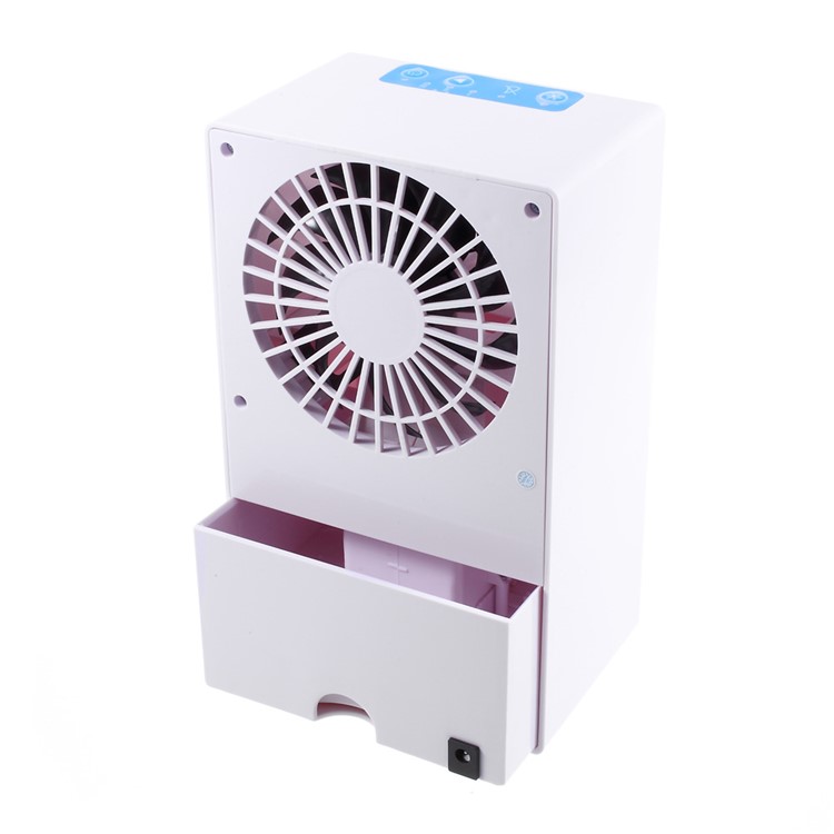 2-in-1 US Plug Humidifier and Air Conditioner Fan for Home Office Use - White-8
