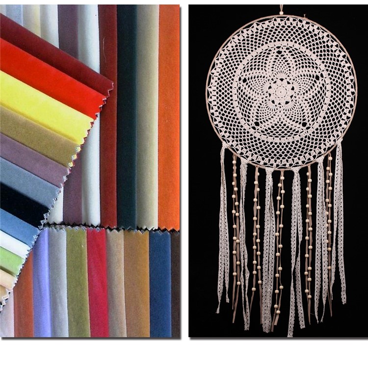 Circular Tassel Dream Catcher Wall Hanging Decoration Decor Craft for Bedroom Car Party Etc. - Light Coffee-8