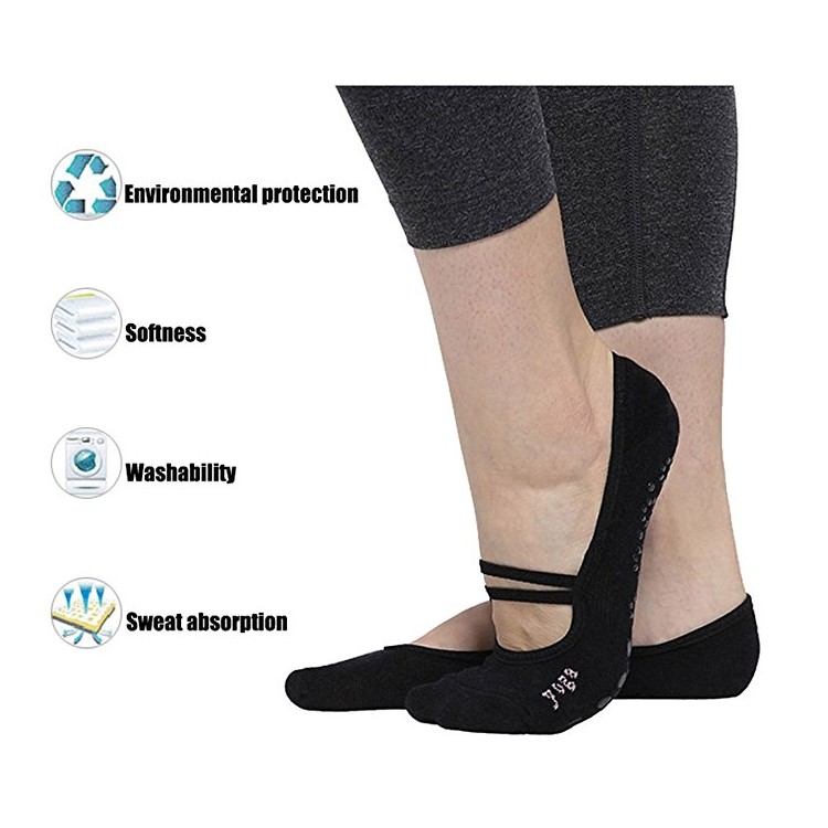 One Size 36-41 Cotton and Spandex Non Slip Yoga Low Cut Socks Ankle Sport Toe Shoes (3 Packs)-2