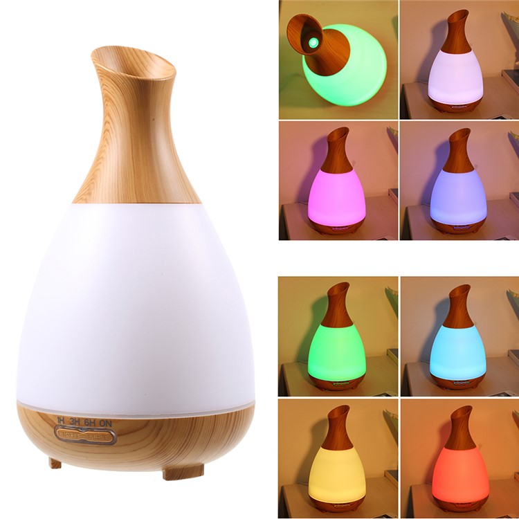 FD33 Vase Shape 200ml Color Changing LED Light Ultrasonic Essential Oil Diffuser - US Plug-1