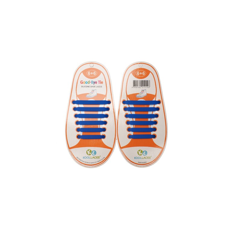 6 Pairs Unique Hook Type Soft Silicone Shoelace Shoelaces, 4.5 - 7cm - Dark Blue-1