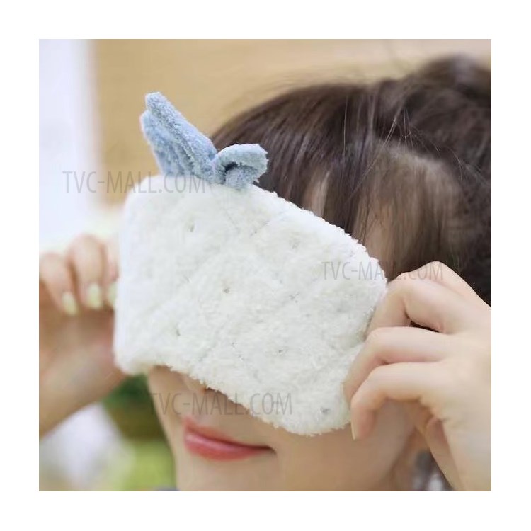 Cute 3D Pineapple Lambs Wool Patch Eye Mask Eyeshade Cover Sleeping Blinder - White-2