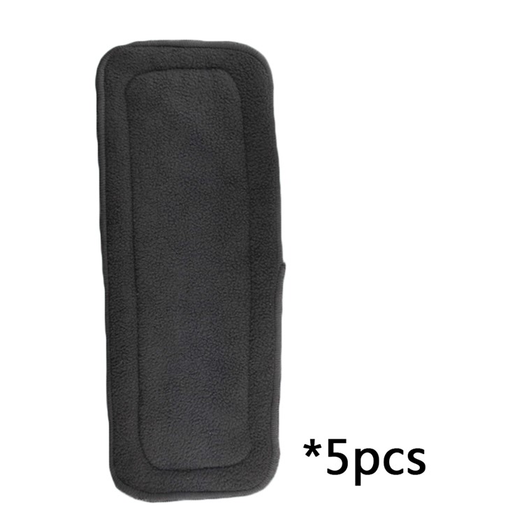 5PCS/Pack Baby Reusable Soft 4 Layers Bamboo Charcoal Cloth Diapers Inserts, Size: 33 x 14cm-2