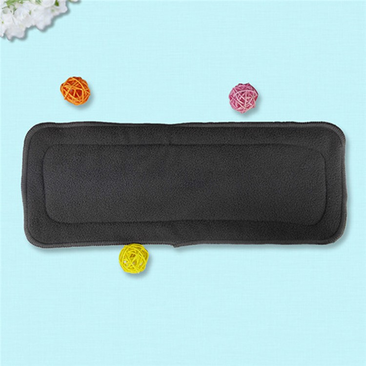 5PCS/Pack Baby Reusable Soft 4 Layers Bamboo Charcoal Cloth Diapers Inserts, Size: 33 x 14cm-4