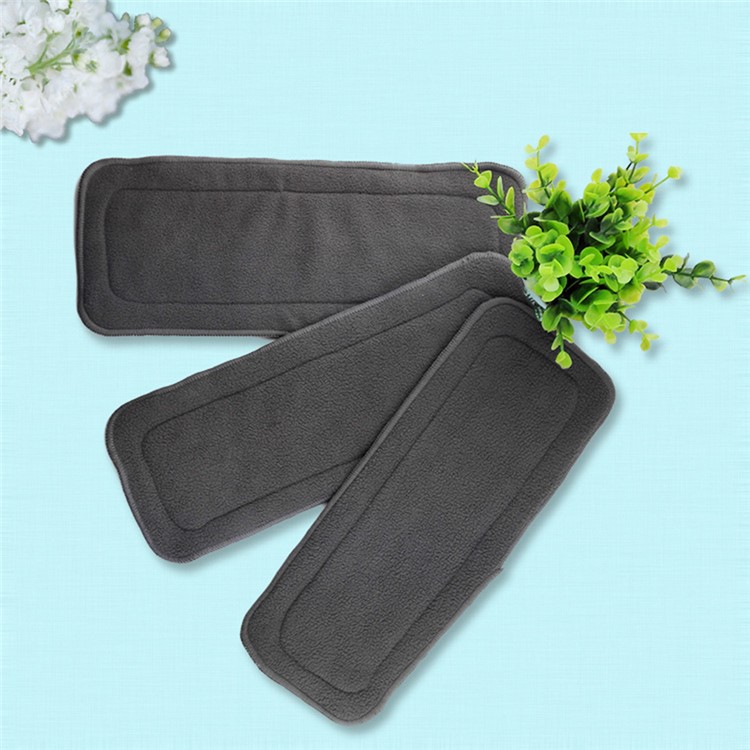 5PCS/Pack Baby Reusable Soft 4 Layers Bamboo Charcoal Cloth Diapers Inserts, Size: 33 x 14cm-6