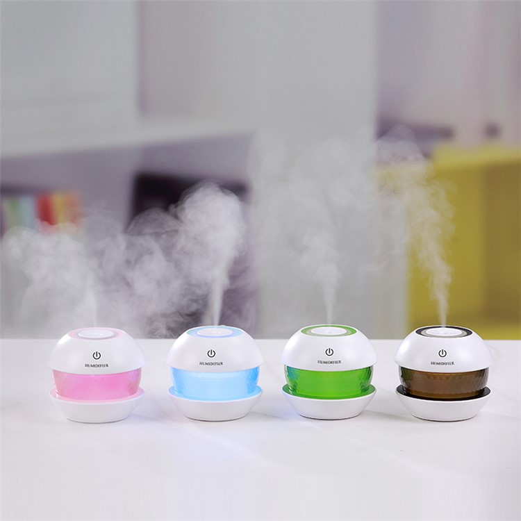 150ml Diamante Pattern USB LED Humidifier Air Diffuser Purifier with Colorful LED Light - Red-2