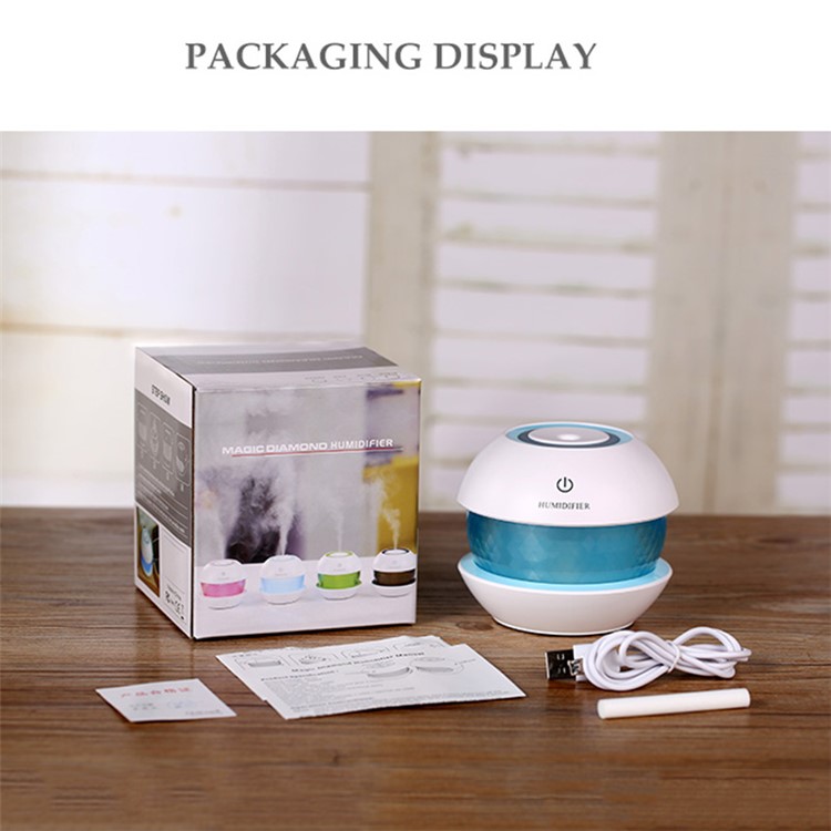 150ml Diamante Pattern USB LED Humidifier Air Diffuser Purifier with Colorful LED Light - Red-5