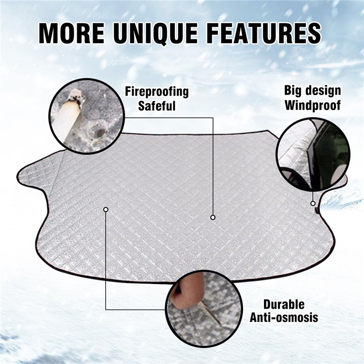 Universal Thick Cotton All Weather Car Windshield Sun Shade Snow Protector Anti-dust Cover-7