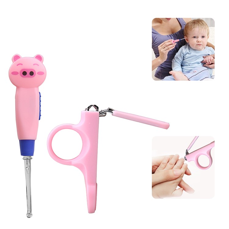 GL 7 Pcs Baby Care Set Electronic Thermometer, Medicine Feeder, Nasal Aspirator, Finger Brush, Nail Cutter etc.-5
