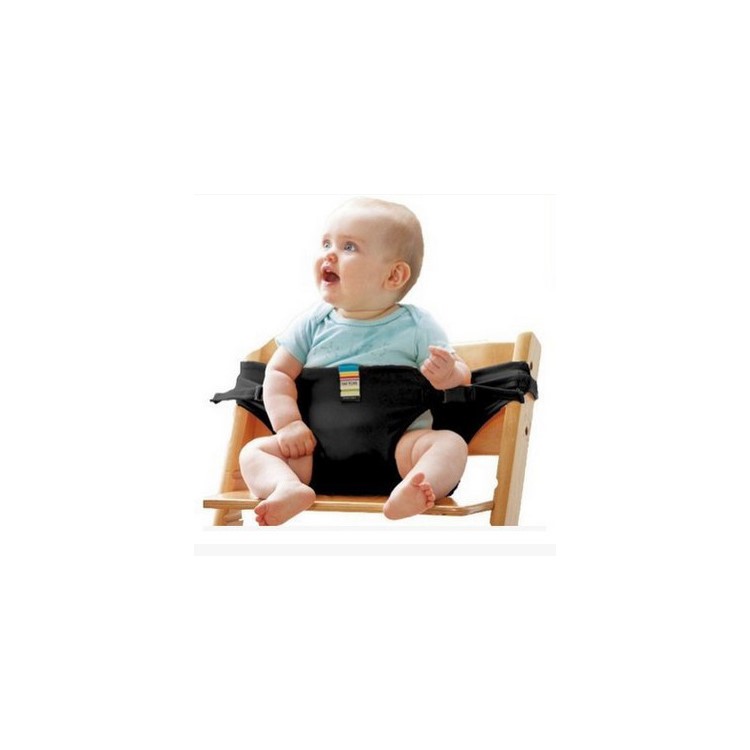 Adjustable High Chair Harness Safety Seat Belt Cover for Infants and Toddlers - Black-1