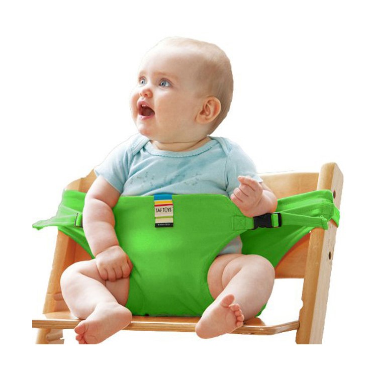 Portable Baby Dining High Chair Harness Travel Safety Seat Belt - Green-1