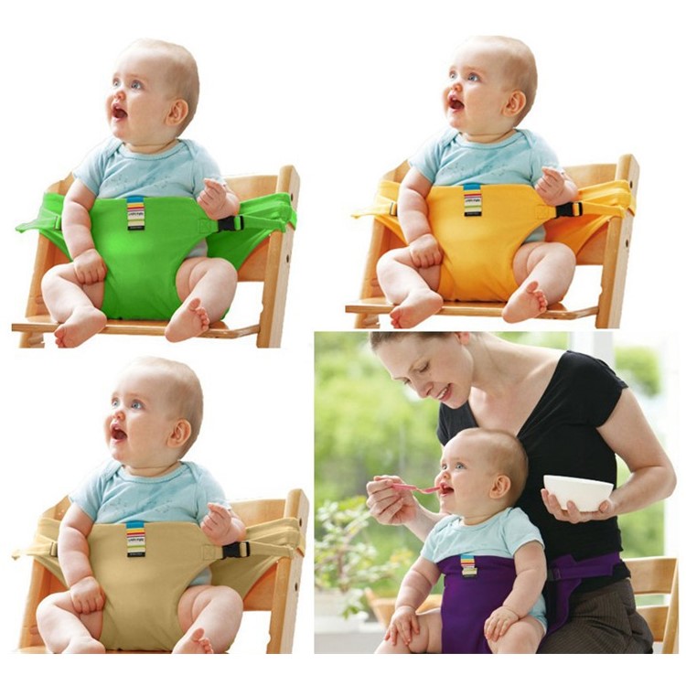 Portable Baby Dining High Chair Harness Travel Safety Seat Belt - Green-2