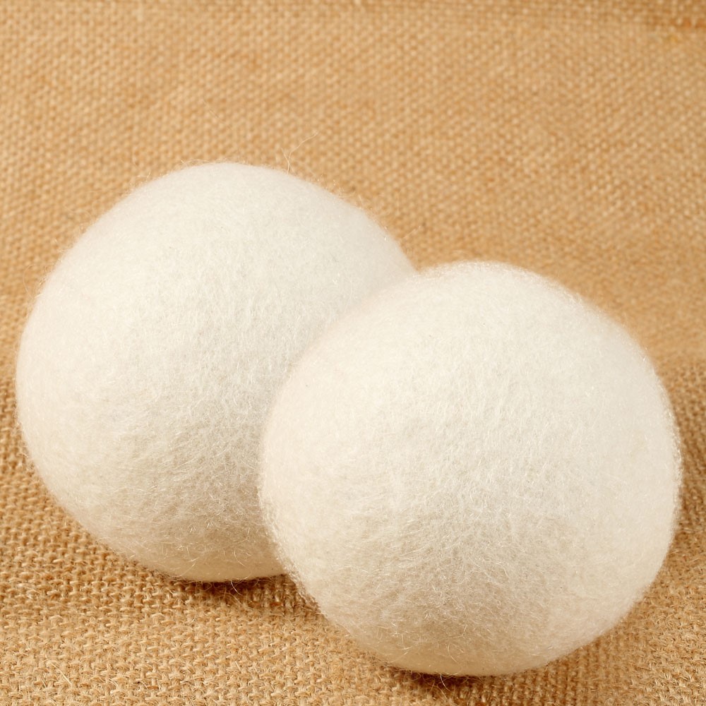5Pcs Natural Wool Dryer Balls Laundry Drying Ball (70mm) with Cloth Bag-3