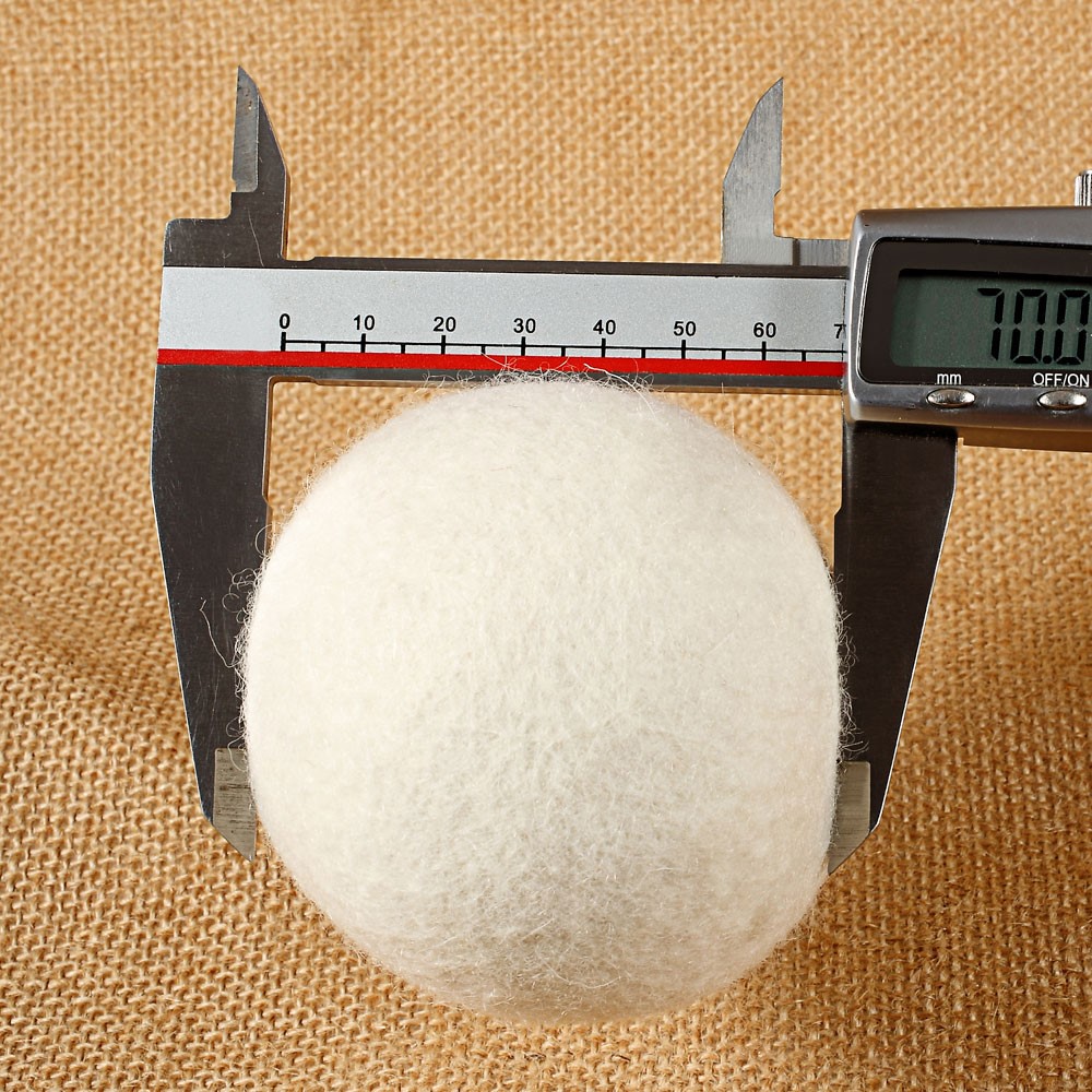 5Pcs Natural Wool Dryer Balls Laundry Drying Ball (70mm) with Cloth Bag-5