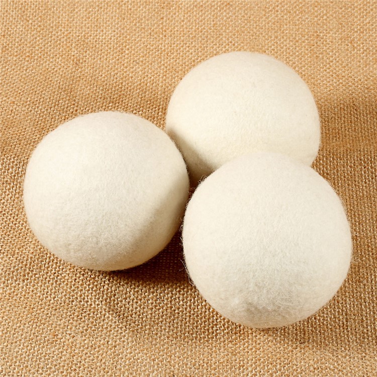 4Pcs Natural Wool Dryer Balls Laundry Drying Ball (80mm) with Cloth Bag-4