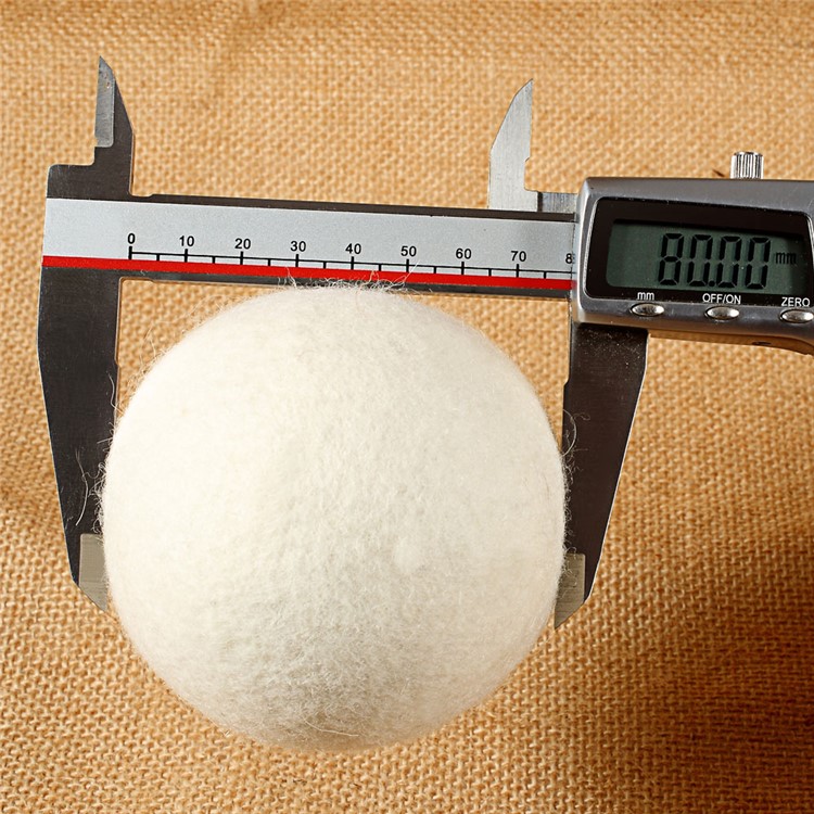 4Pcs Natural Wool Dryer Balls Laundry Drying Ball (80mm) with Cloth Bag-5