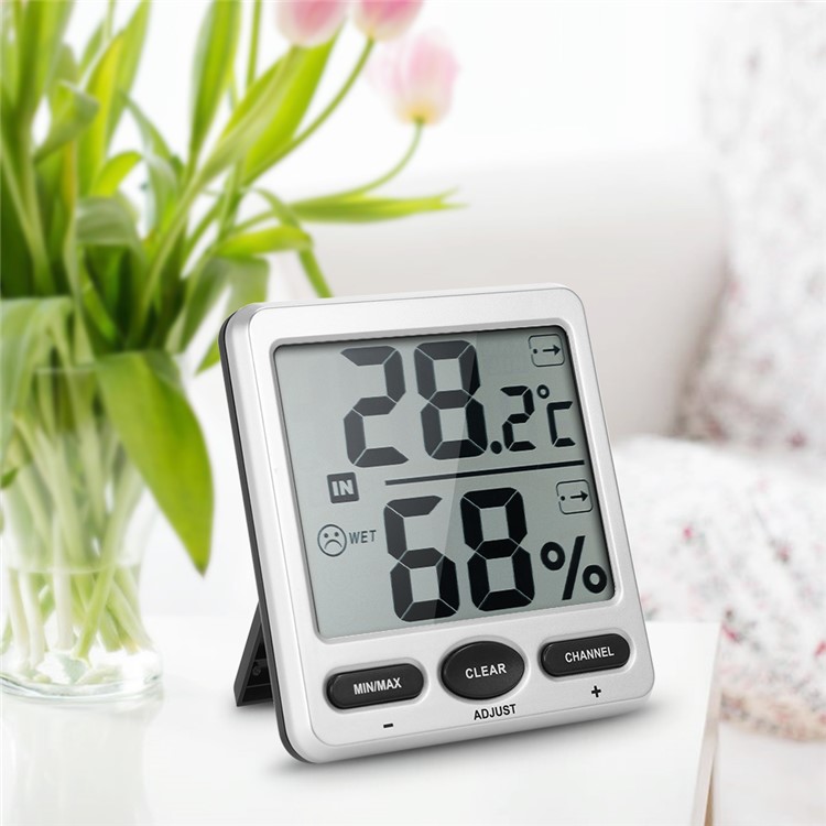 TS-WS-07-X6 Wireless Indoor/Outdoor 8-Channel Thermo-Hygrometer with Jumbo Display-1