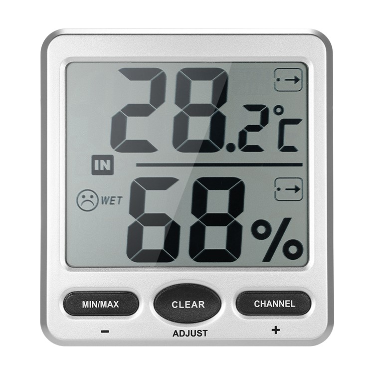 TS-WS-07-X6 Wireless Indoor/Outdoor 8-Channel Thermo-Hygrometer with Jumbo Display-2
