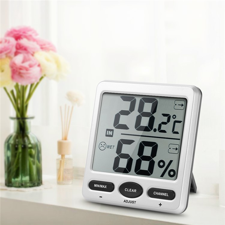 TS-WS-07-X6 Wireless Indoor/Outdoor 8-Channel Thermo-Hygrometer with Jumbo Display-3