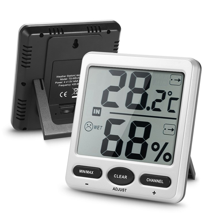 TS-WS-07-X6 Wireless Indoor/Outdoor 8-Channel Thermo-Hygrometer with Jumbo Display-9