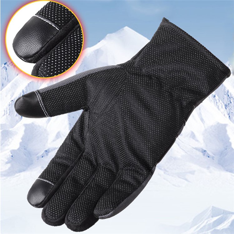 1 Piece Touch Screen Outdoor Glove Thickened Warm Windproof and Antiskid Ski Glove Driving Mittens for Right Hand - Black-4