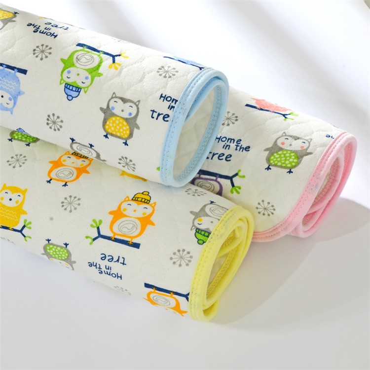 Pattern Printing Infant Waterproof Urine Mat Cover Baby Diaper Changing Pad, Size: 70x50cm - Pink Edge-2