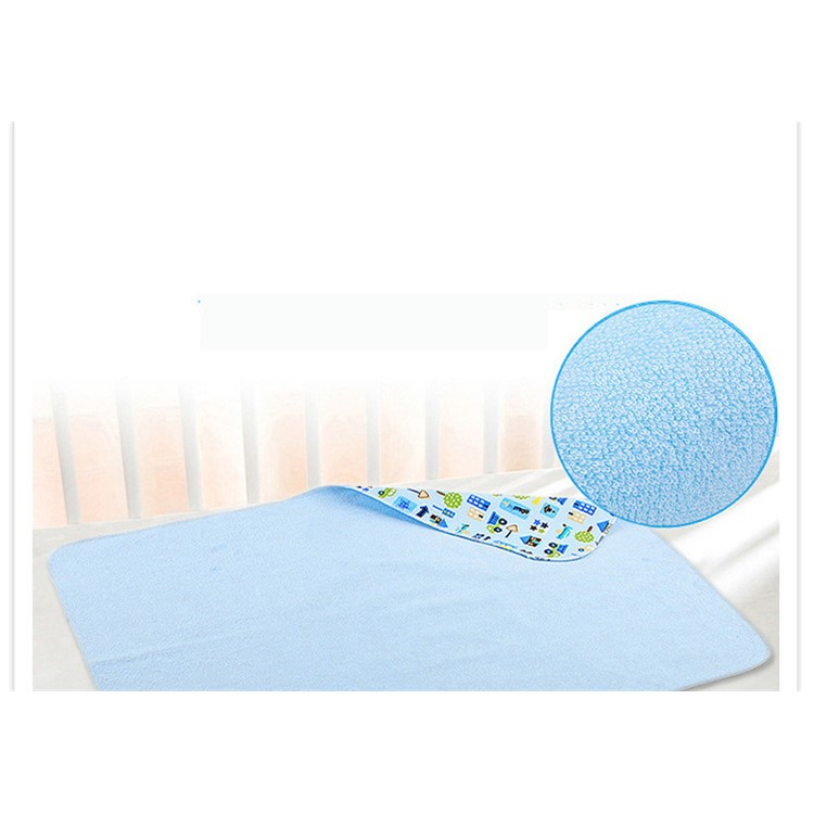70x80cm Cartoon Reusable Flannel Waterproof Baby Urinal Pad Cover - Bear and Crocodile-4