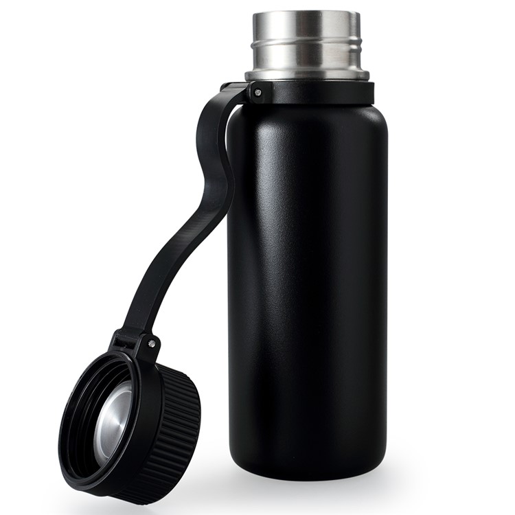 500ML Double Wall Vacuum Insulated Stainless Steel Water Bottle Cup - Black-2