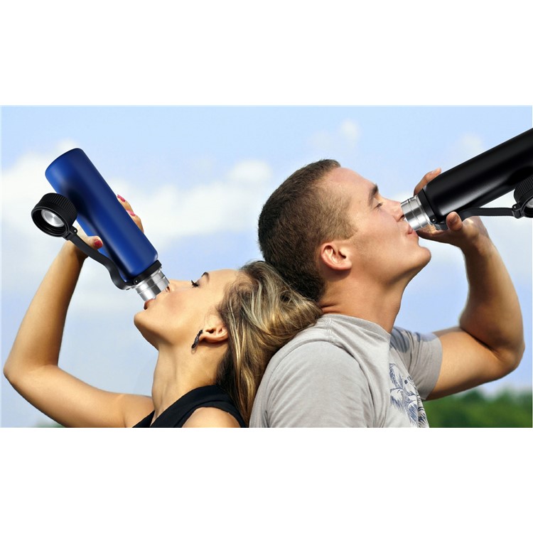 750ML Double Wall Vacuum Insulated Stainless Steel Water Bottle Cup for Outdoor Sports Camping Hiking - Black-12