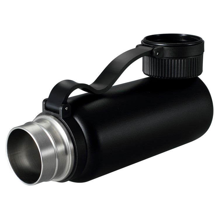 750ML Double Wall Vacuum Insulated Stainless Steel Water Bottle Cup for Outdoor Sports Camping Hiking - Black-3