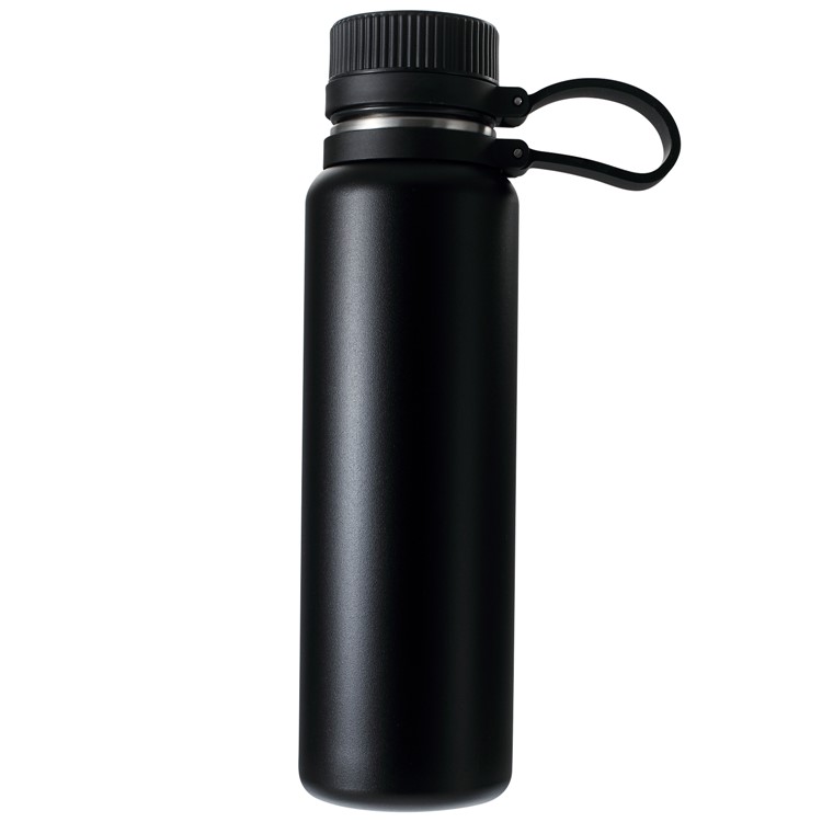 1000ml Double Wall Vacuum Insulated Stainless Steel Water Bottle Cup for Outdoor - Black-1
