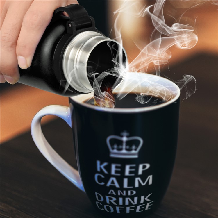 1000ml Double Wall Vacuum Insulated Stainless Steel Water Bottle Cup for Outdoor - Black-11
